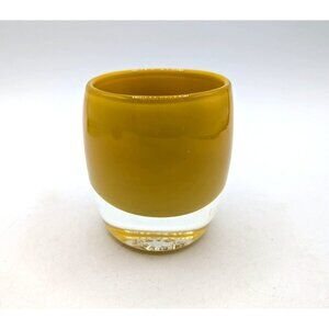 Glassybaby BUTTERSCOTCH Candle Holder Pre Triskelion Votive